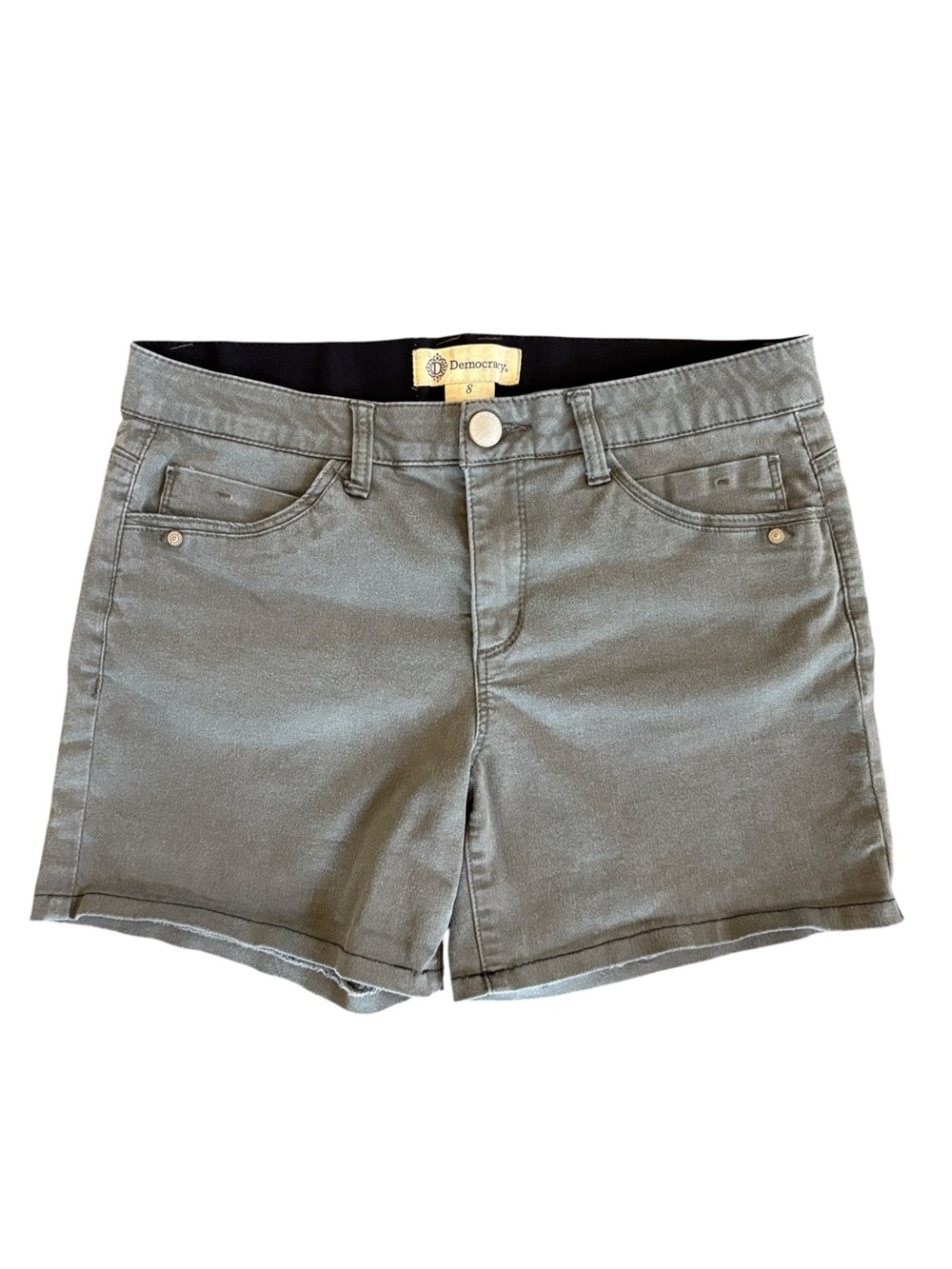 Democracy Ab Technology Gray Denim Jean Shorts Size 8